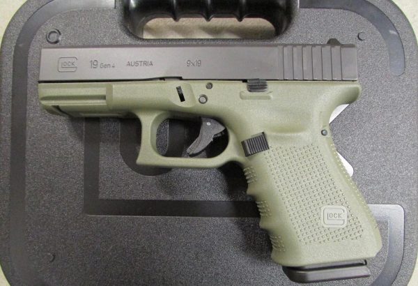 GLOCK 19 GEN 4 9MM GREEN FRAME