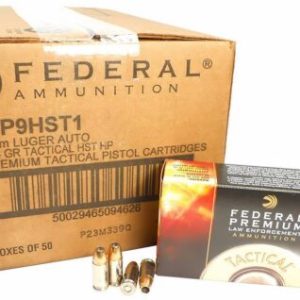 9mm 9×19 Ammo 124gr HST JHP Federal Premium (P9HST1) 500 Rounds