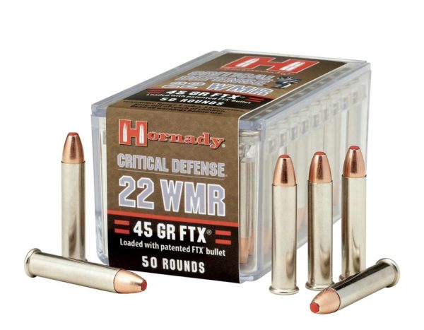 Hornady Critical Defense, .22 Magnum, FTX, 45 Grain, 50 Rounds