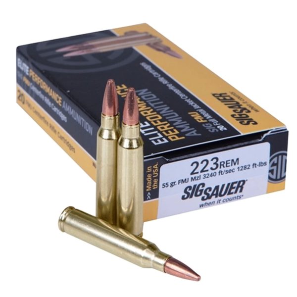 Sig Sauer E223B1-20 Elite Performance 223 Remington 55 Grain Elite Ball FMJ Ammo