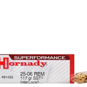 Hornady Superformance SST Ammunition 25-06 Remington 117 Grain SST InterLock Box of 20