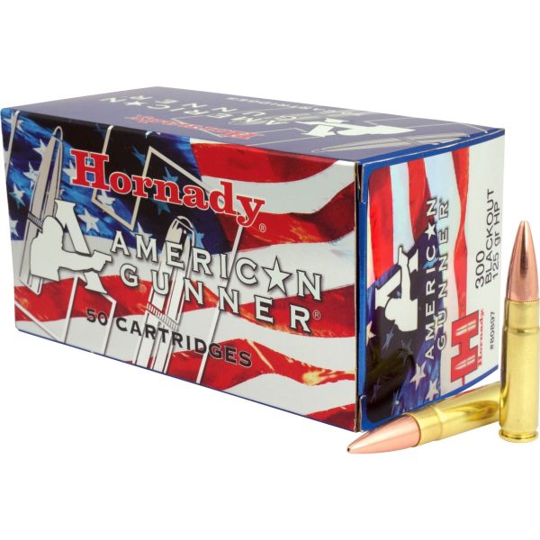 Hornady American Gunner .300 AAC Blackout 125 Gr. Hollow Point, 50 Rounds