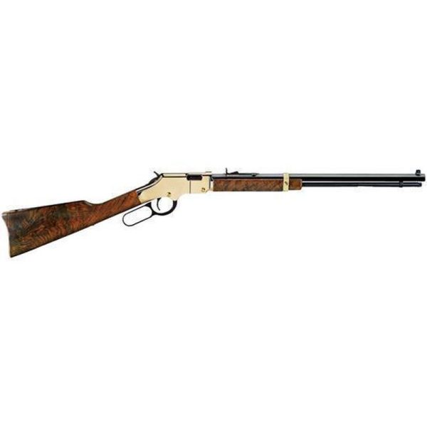 Henry Repeating Arms Golden Boy Lever Action Rifle Rimfire .22 WMR 20.5" Octagon Barrel 12 Rounds Semi-Buckhorn Rear Sight Walnut Stock Brasslite Receiver Blued Finish