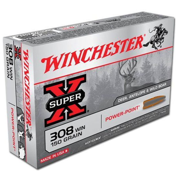 Winchester Super X .308 150 Grain Power Point JSP Winchester Ammunication